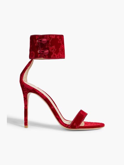 Gianvito Rossi Empress embroidered velvet sandals