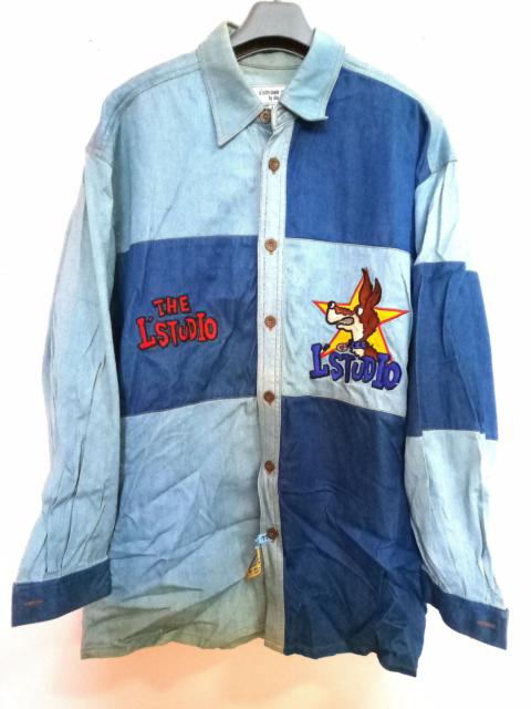 Other Designers Vintage L Studio Embroidery Cartoon Art 90s Buttons Up