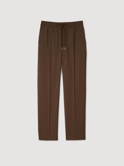Sandro ELASTICATED STRAIGHT-LEG PANTS