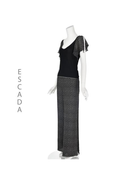 Other Designers ESCADA Vintage Black & White Silk Pants Set