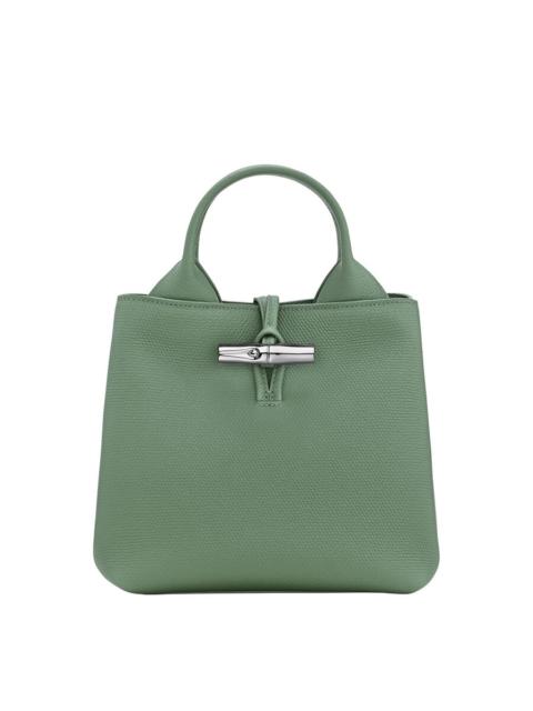 Longchamp Longchamp Le Roseau Green Small Handbag With Adjustable And Removable Shoulder Strap In Leather