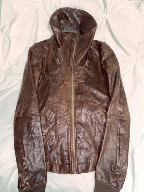 Rick Owens Rick Owens 09AW Brown Leather Geo Jacket
