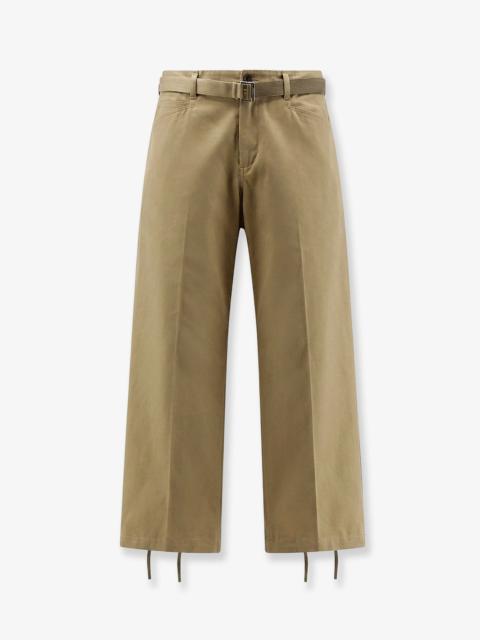 sacai Sacai Cotton Trousers With Belt