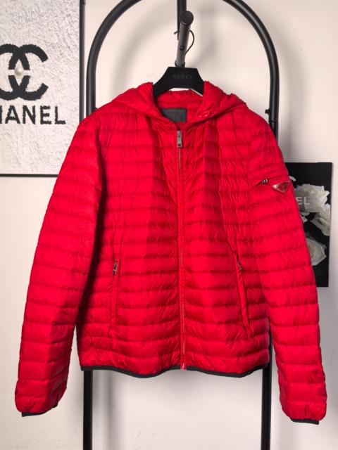 Prada Prada Metal Triangle Logo Down Jacket