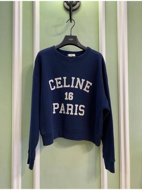 CELINE Celine Navy Loose Sweatshirt In Cotton Fleece