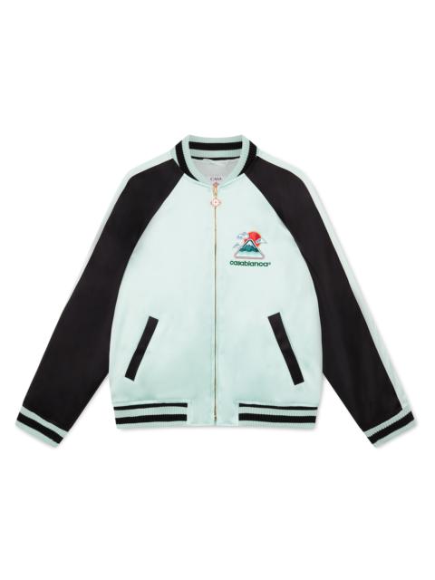 CASABLANCA Embroidered Satin Bomber Jacket