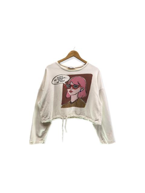 Other Designers Zara Croptop Sweatshirt Big Screen