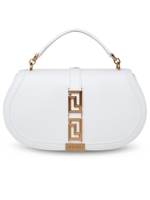 Versace Woman Greca Goddess White Leather Bag