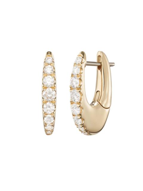 MELISSA KAYE Small Lulu Diamond Hoop Earrings