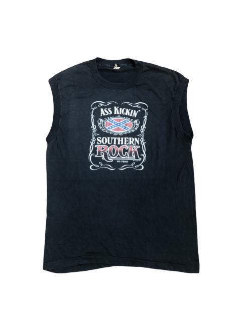 Other Designers Vintage - 80’s Ass Kickin’ Southern Rock Sleeveless Shirt Lynyrd