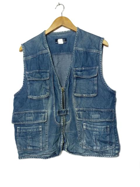 Other Designers Distressed Denim - ✅QUICK SALE🔥 Denim Vest Distressed Multipockets Size L