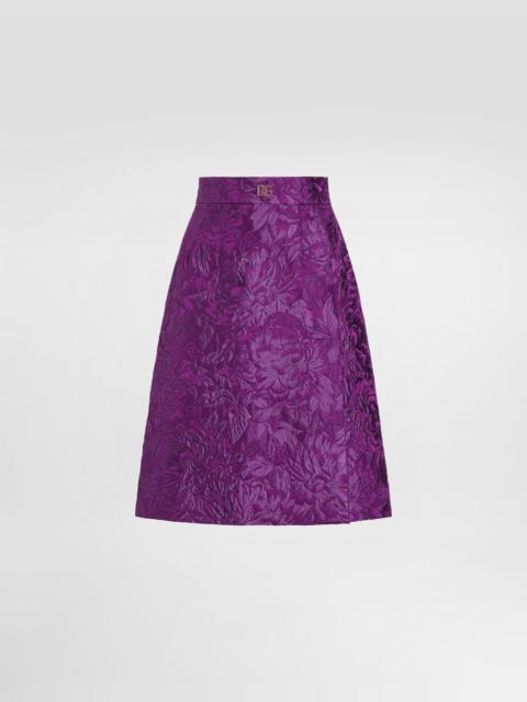 Dolce & Gabbana Peony brocade skirt