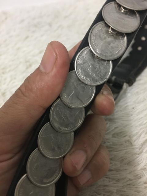 Other designers Vintage Leather Belt Elizabeth Coin