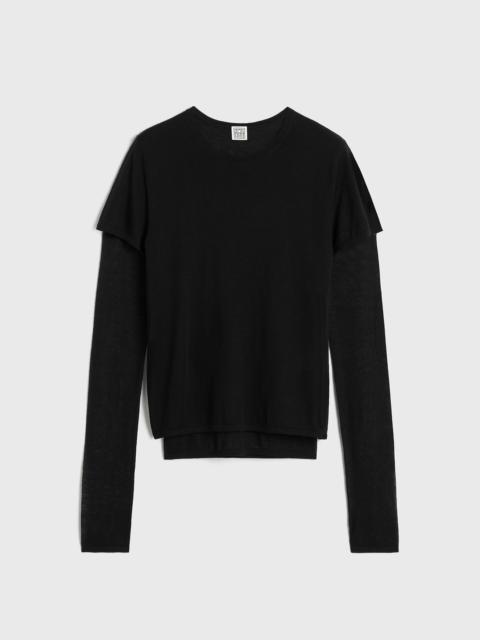 Totême Layered knit tee black