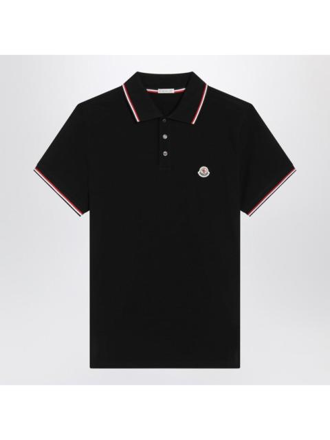 Moncler Moncler Black Short-Sleeve Polo Shirt Men