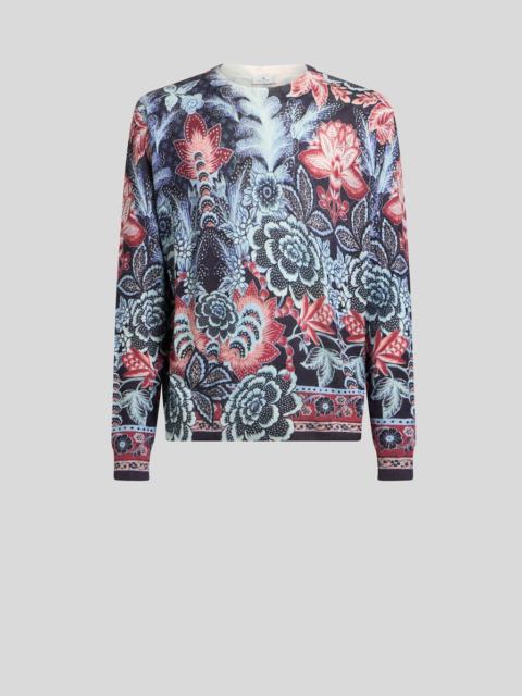 Etro PRINTED SILK AND CASHMERE JUMPER