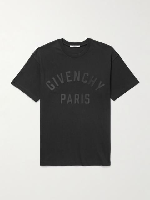Givenchy Logo-Appliquéd Cotton-Jersey T-Shirt Black