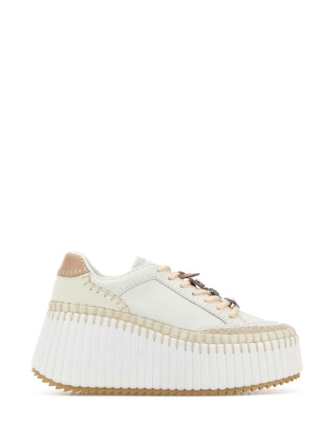 Chloé Chloe Women White Leather Nama Sneakers