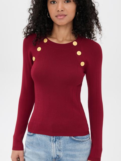 L'AGENCE Gretchen Button Pullover