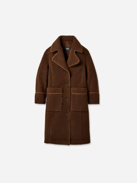 UGG ® Women's Sema ®fluff Coat Polyester in Deep Nutmeg