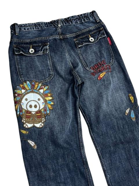 Other Designers Japanese Brand - Vintage Drug Store's Native Dope Embroidered Bush Pant Denim