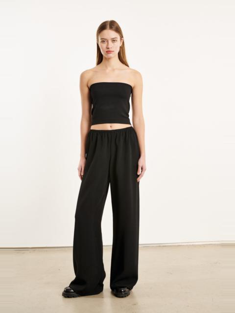 SPRWMN BLACK CREPE EASY PANTS