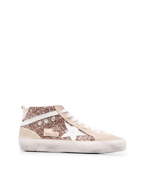 Golden Goose Mid Star glitter sneakers