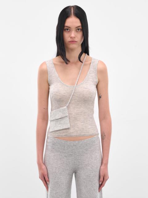 AYA MUSE Gray Crossbody Pouch Knit Tank