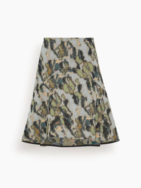 BITE Studios Shield Jacquard Wool Skirt in Autumn Field