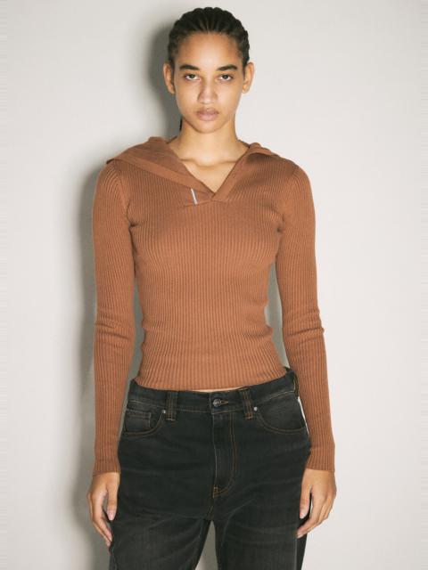 Y/Project Pinched Shoulder Rib Sweater