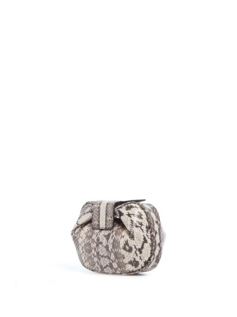 GABRIELA HEARST Soft Demi Clutch in Black and White Snakeskin