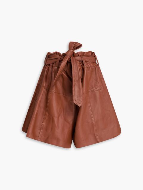 Zimmermann Belted leather shorts