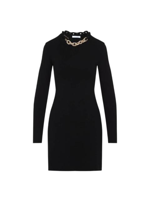 rabanne Paco Rabanne Short Knitted Long-Sleeve Dress