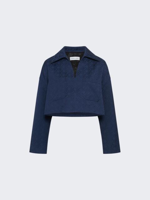 Marine Serre Moon Diamond Jacquard Tailoring Vareuse Navy