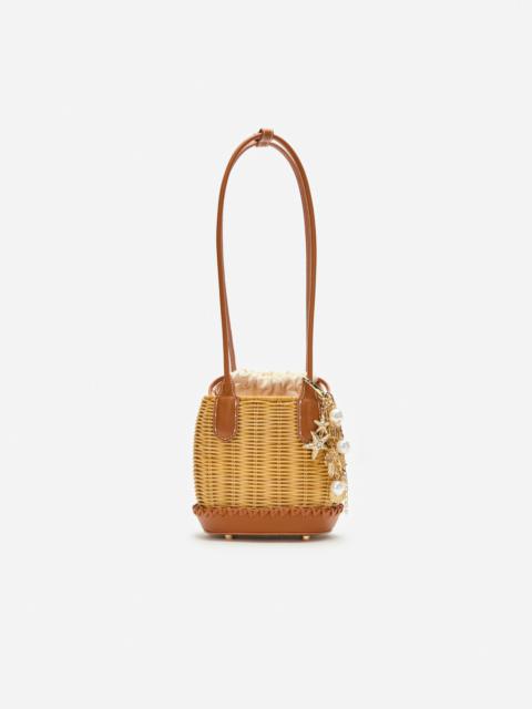 self-portrait Rattan Charm Shoulder Bag