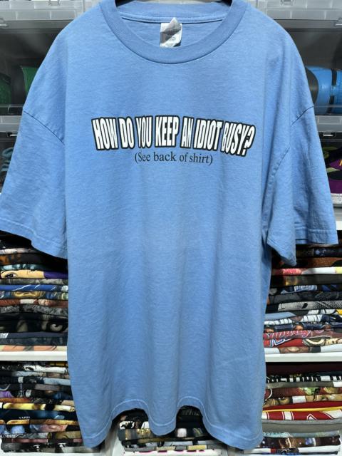 Other Designers Vintage - Y2K Keep An Idiot Busy Adult Humor Tee XL