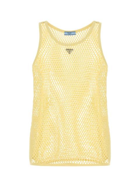 Prada Prada Women Yellow Mesh Tank Top