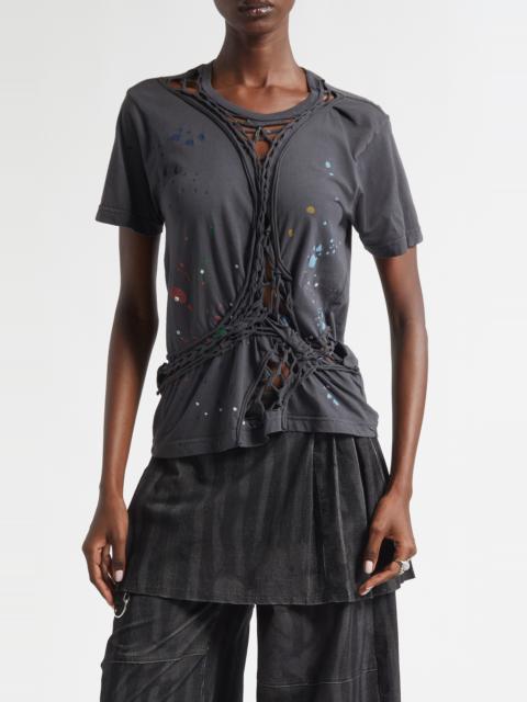 Collina Strada Collina Strada Tosh Paint Splatter T-Shirt in Splatter Washed Black at Nordstrom