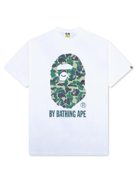 A BATHING APE® ABC CAMO BY BATHING APE TEE - WHITE/GREEN