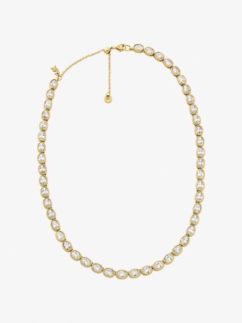 MICHAEL KORS Precious Metal-Plated Cubic Zirconia Tennis Necklace