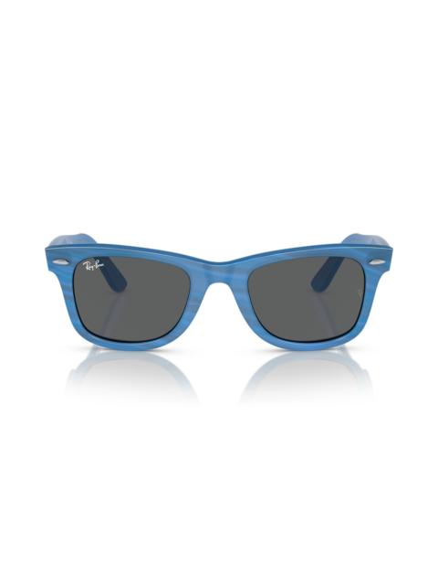 Ray-Ban Ray-Ban 52mm Square Sunglasses in Striped Blue /Grey at Nordstrom
