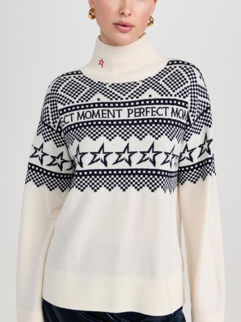 PERFECT MOMENT Holiday Roll Neck Pullover