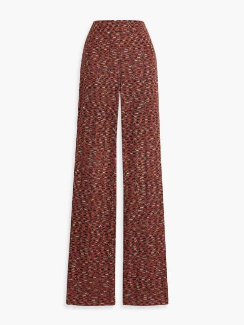 Missoni Metallic space-dyed crochet-knit bootcut pants
