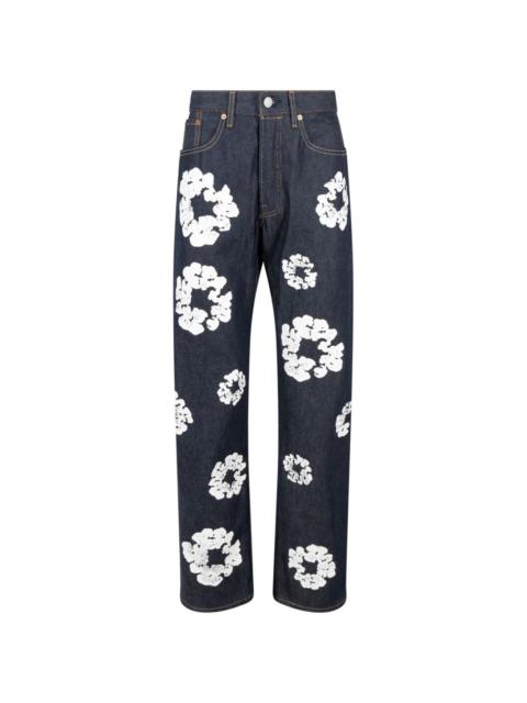 x Levi's Cotton Wreath-print "Selvedge" jeans