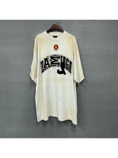 BALENCIAGA Balenciaga Manchester United Distressed Muddy Dye Short-Sleeve T-Shirt