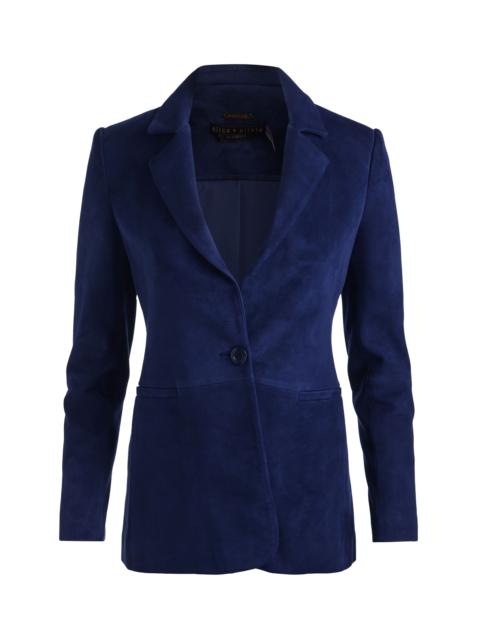Alice + Olivia MACEY SUEDE FITTED BLAZER