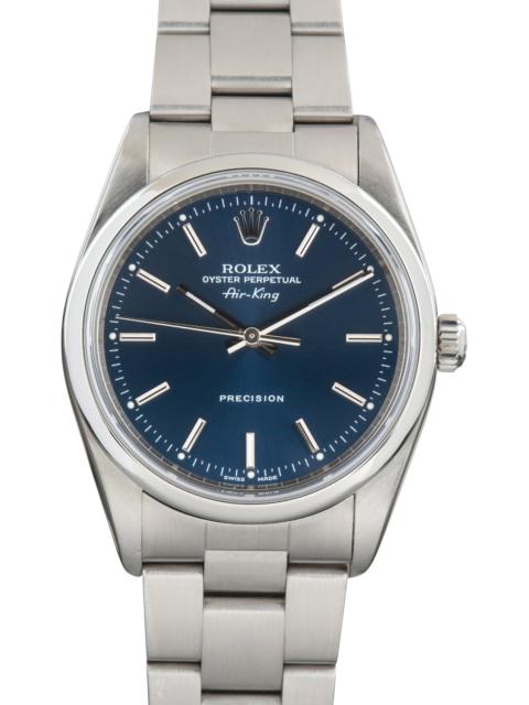 ROLEX Pre-Owned Stainless Steel Rolex Air-King Ref 14000 Blue Dial