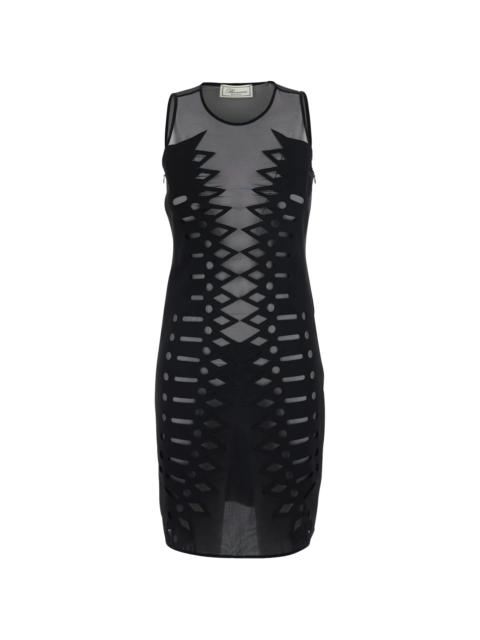 Blumarine Blumarine Embroidered Scuba Dress