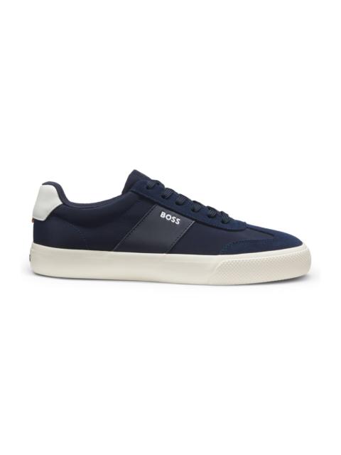 BOSS LOW-TOP TRAINERS WITH SUEDE TRIMS
