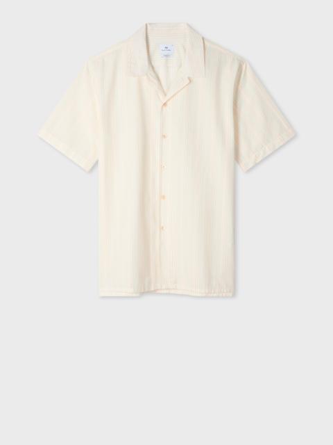 Paul Smith Ecru 'Raining Stripe' Cotton Shirt
